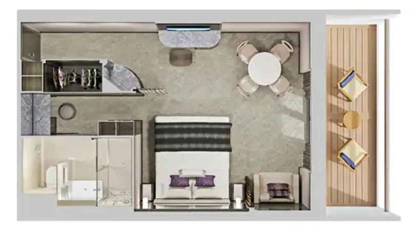 前方豪華頂層套房附大陽台 2