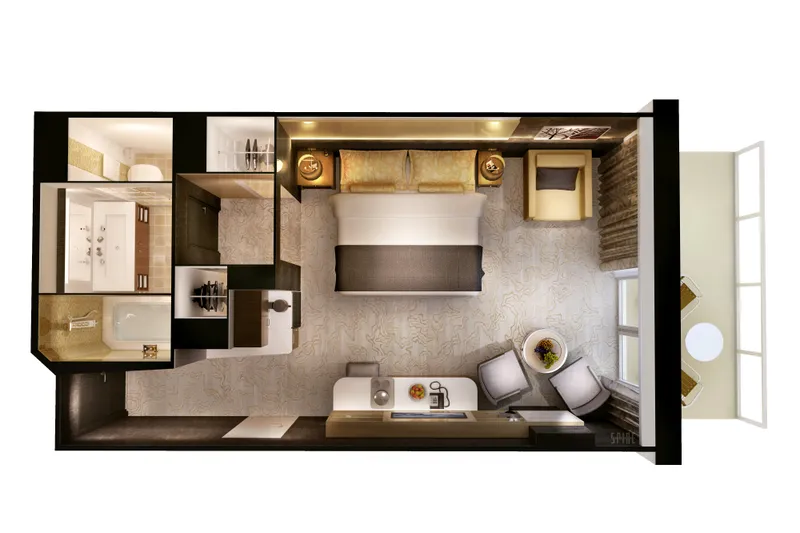 海湾庭院顶层套房(附阳台) 4