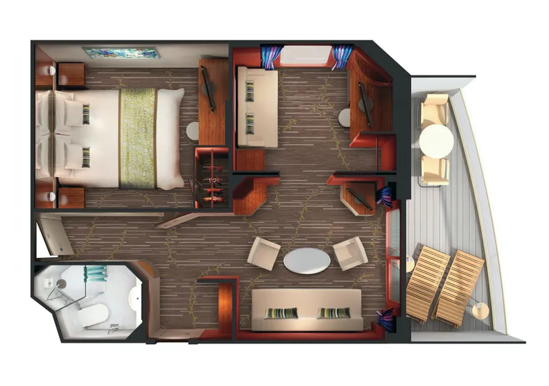 两卧室家庭套房(附大阳台) 4