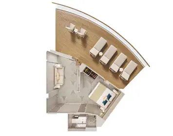 Aft-facing Suite With Large Balcony 2