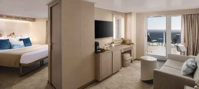 Suite med stor balkon og aftensol 1