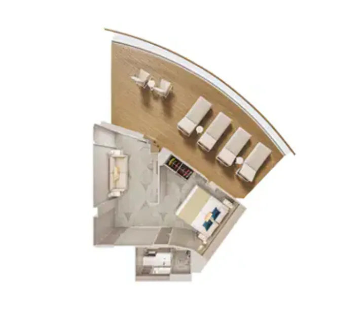 Suite med stor balkon og aftensol 2