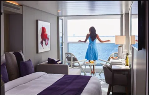 Edge Stateroom with Infinite Veranda (Partial View)