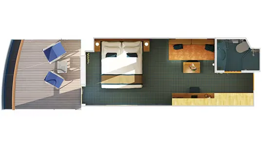 Aft-View Extended Balcony