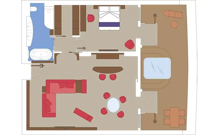 MSC Yacht Club Owner's Suite dengan Whirlpool Bath 11