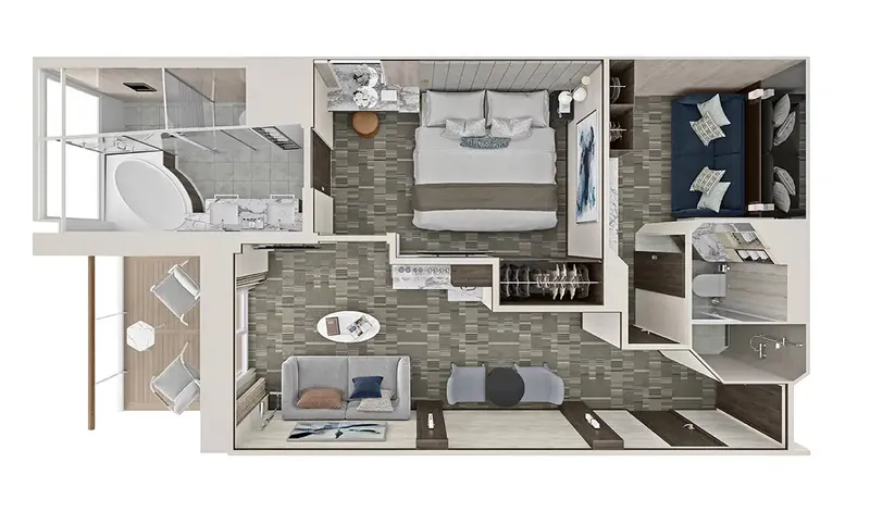 海洋之家两卧室家庭别墅，配有阳台 7