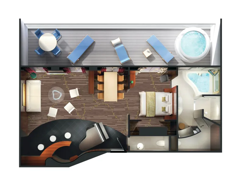 豪华拥有者套房,配有大型阳台 10