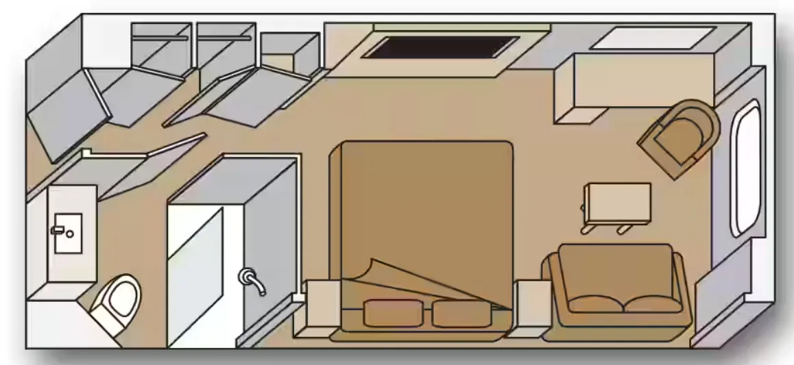 Cabina familiare con vista sull'oceano 3