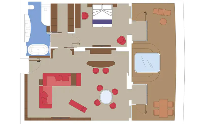 MSC游艇俱乐部主套房带按摩浴缸 10