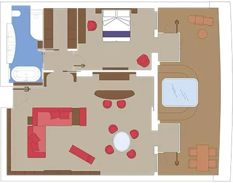 MSC Yacht Club Ägarsvit med bubbelbadkar 9