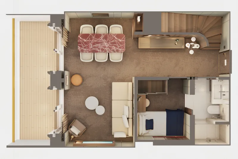 The Haven 2-Bedroom Duplex Suite With Large Balcony 6