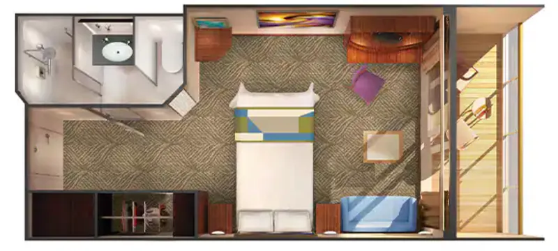 Μονό Καμπίνα με Μπαλκόνι 2