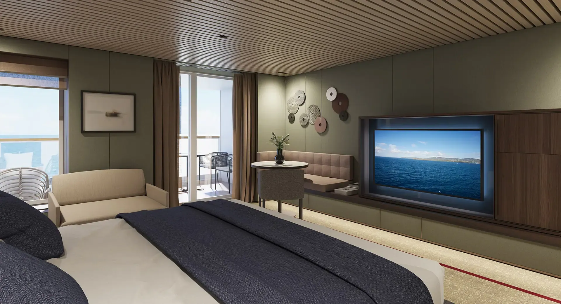 Haven Arka Yüzlü Penthouse, Ana Yatak Odası ve Geniş Balkon ile 2