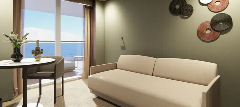 海湾后方豪华顶层套房，配有主卧室与大型阳台 2