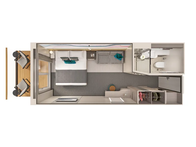 前方俱乐部阳台套房 8