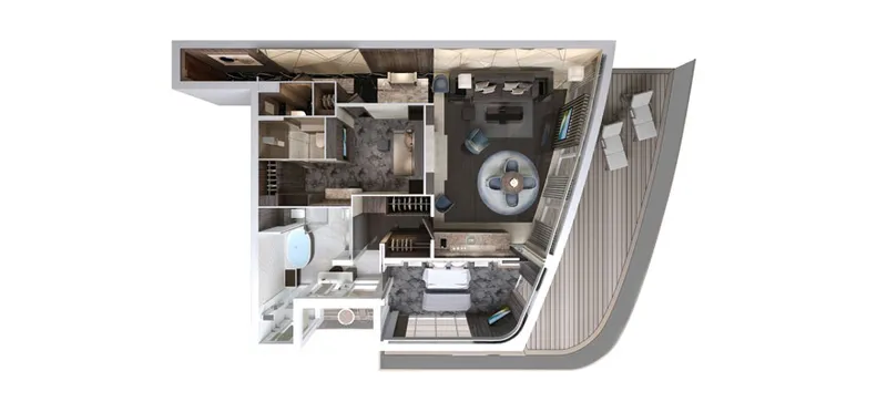 A Haven Deluxe tulajdonosi lakosztály tágas erkéllyel 6