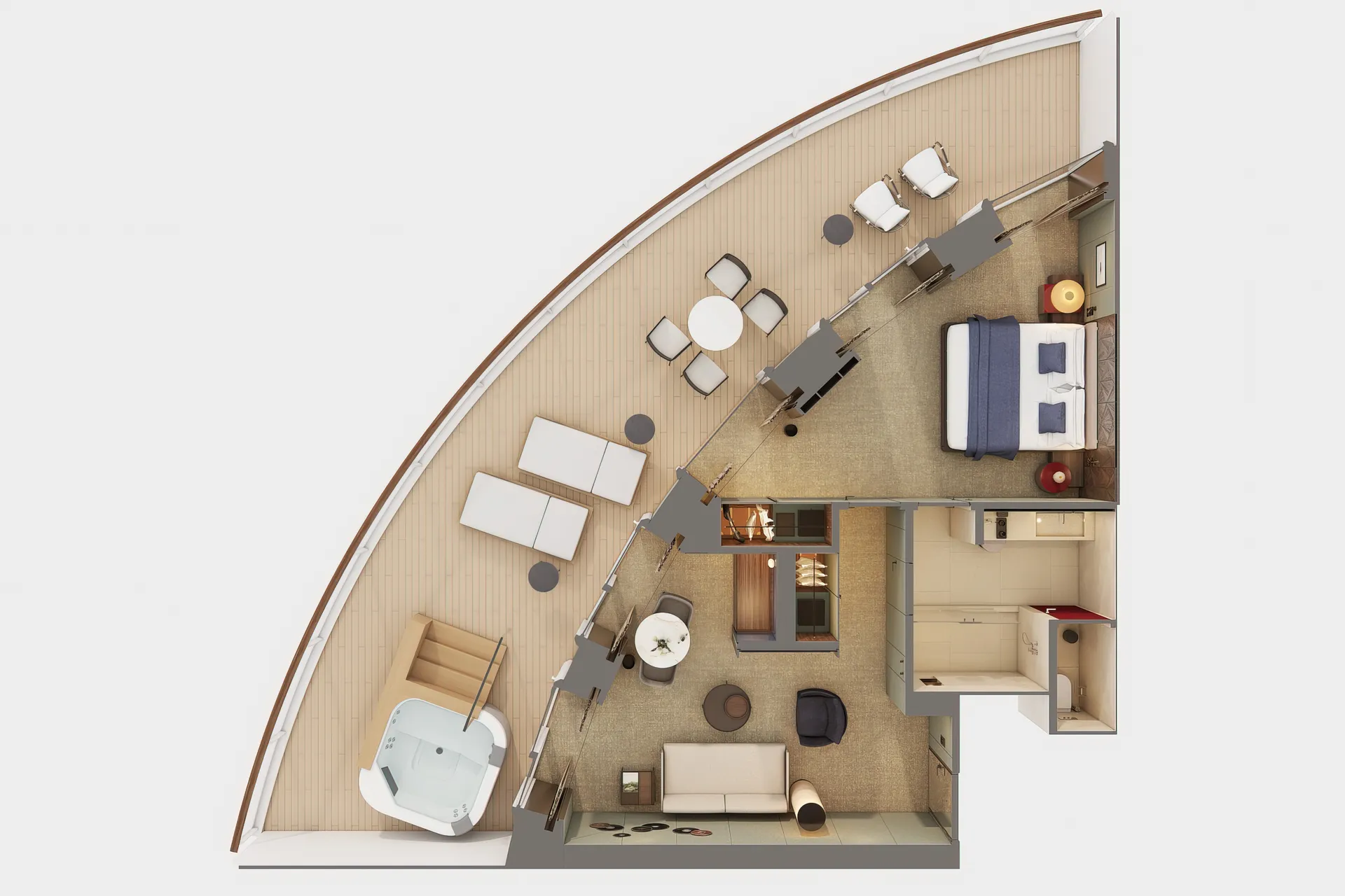 The Haven Aft-Facing Owner'S Suite With Master Bedroom & Large Balcony 2