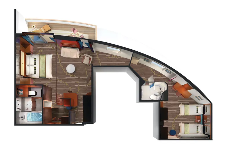 两卧室豪华家庭套房(附阳台) 5