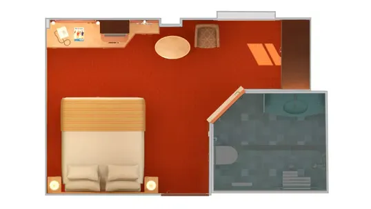 Interior with Window (Obstructed View)