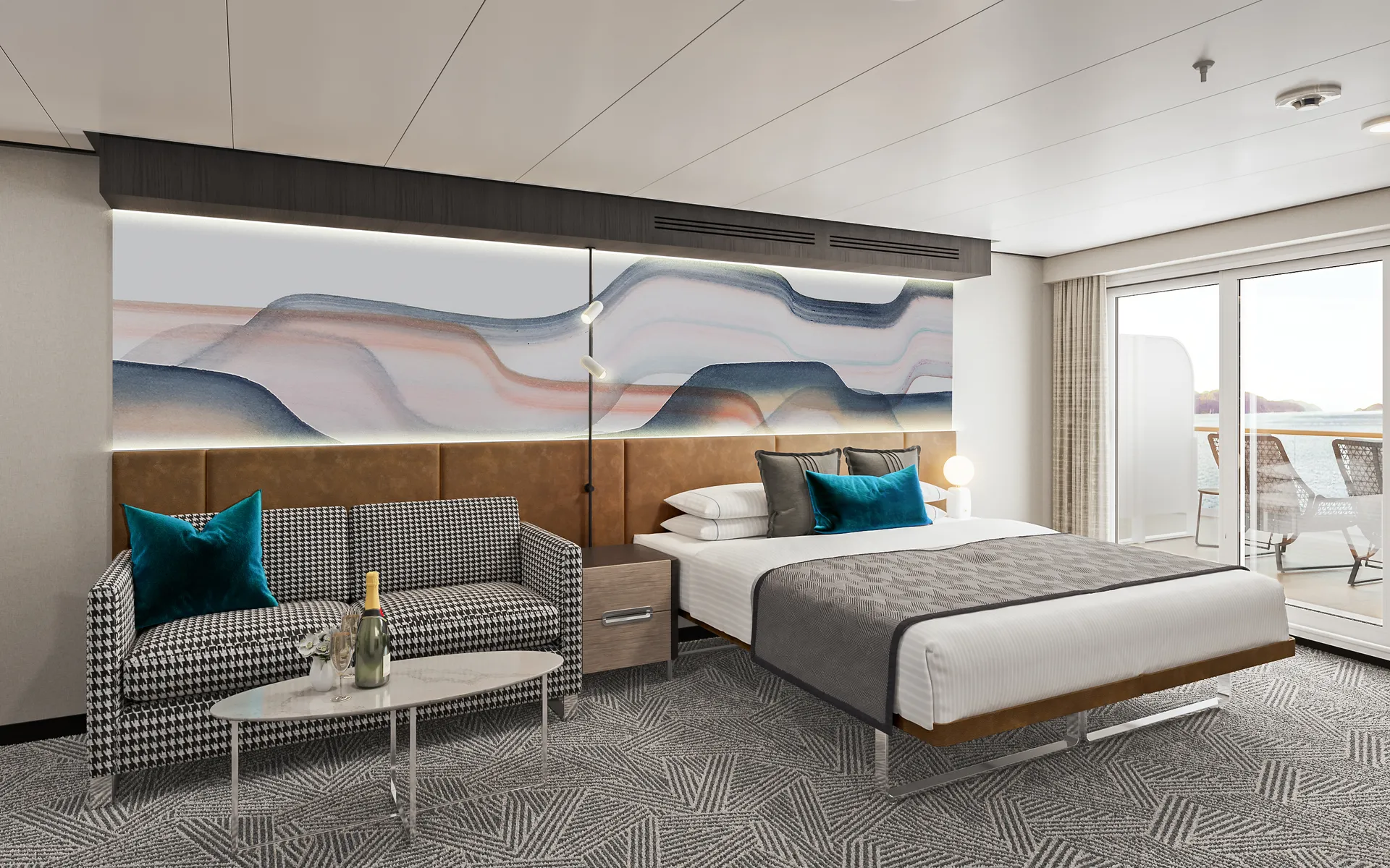 Forward-Facing Club Balcony Suite With Large Balcony 1