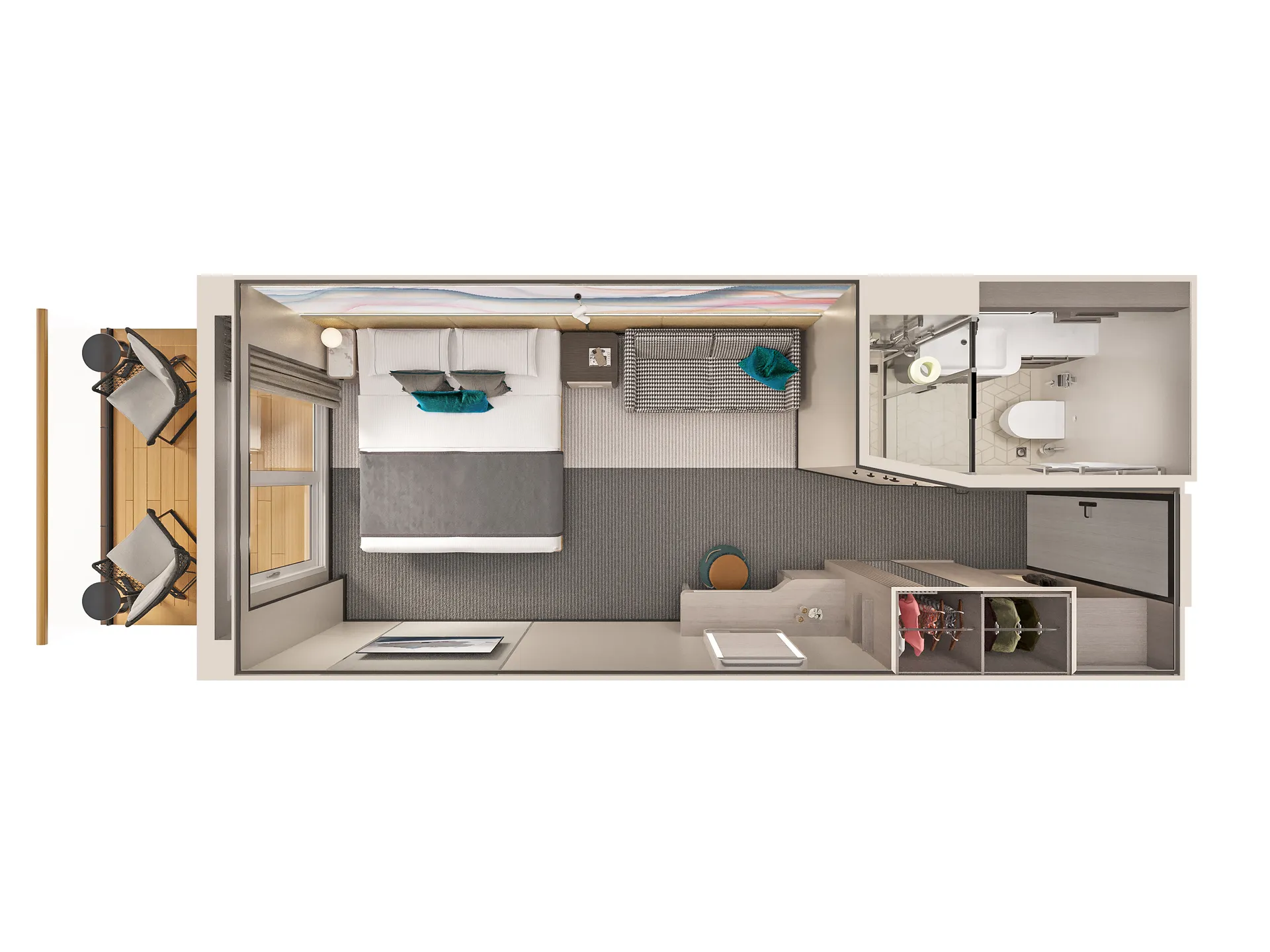 Forward-Facing Club Balcony Suite With Large Balcony 2