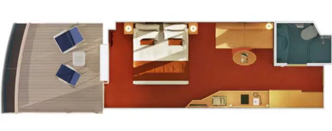 Aft-View Extended Balcony