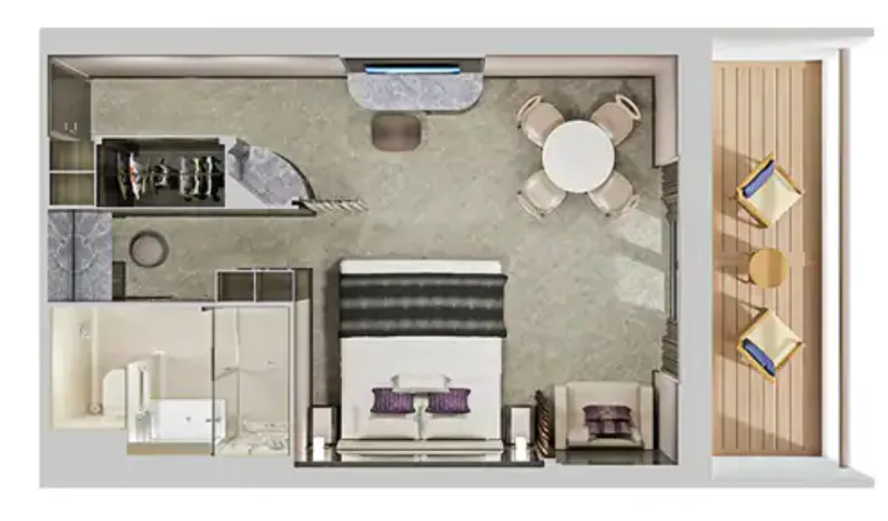 後方豪華頂層套房,配有大型陽台 2