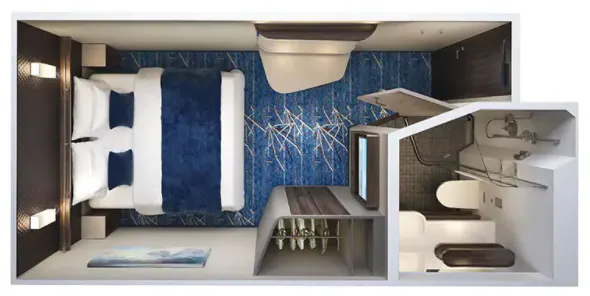 Cabină cu vedere la ocean și fereastră panoramică 2