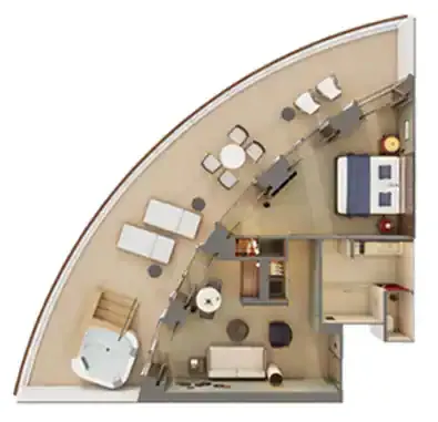 The Haven Aft-facing Owner's Suite With Master Bedroom & Large Balcony 2