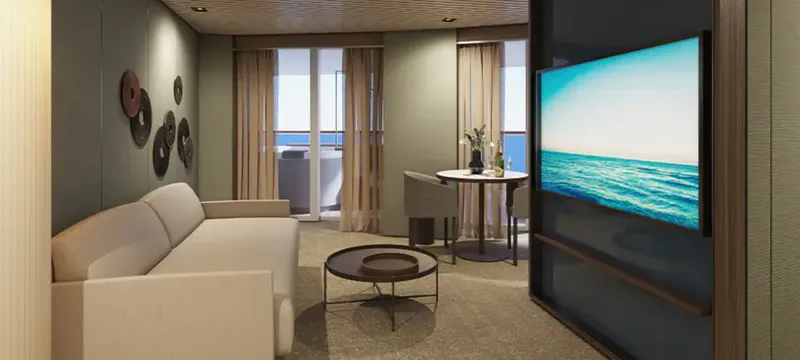 海湾后方拥有者套房，配有主卧室与大型阳台 2