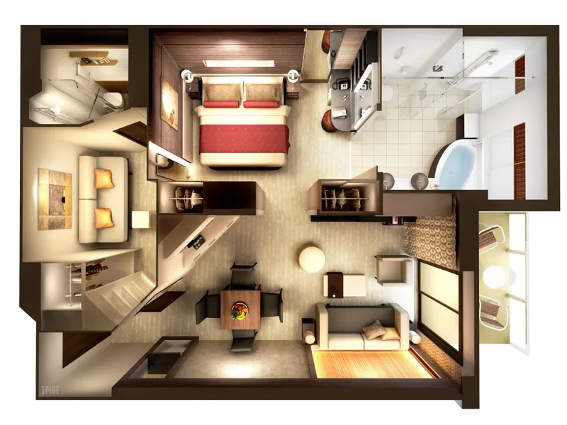 海洋之家两卧室家庭别墅,配有阳台 7