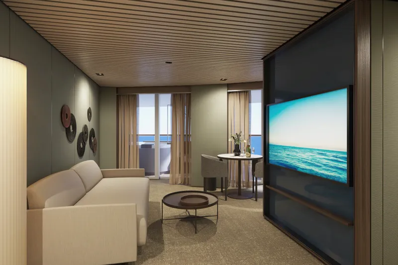 海湾后方拥有者套房,配有主卧室与大型阳台 2