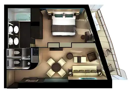 The Haven Aft-Facing Penthouse with Master Bedroom & Balcony 3