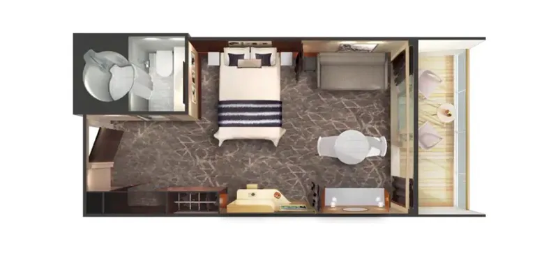 Aft-Facing Penthouse with Large Balcony 2