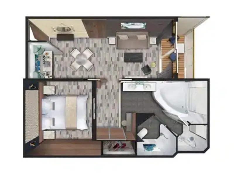 前方豪华顶层套房（大阳台） 4