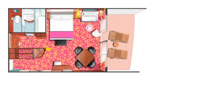 后方豪华顶层套房，配有大型阳台 4