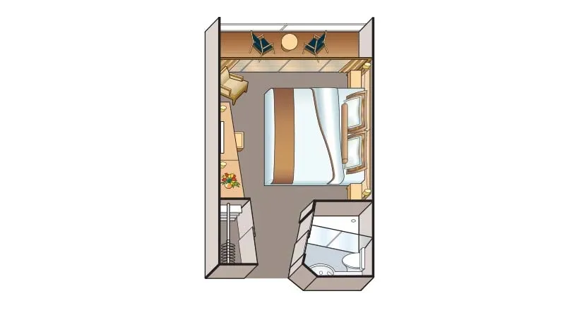 Veranda Stateroom (A) & (B)