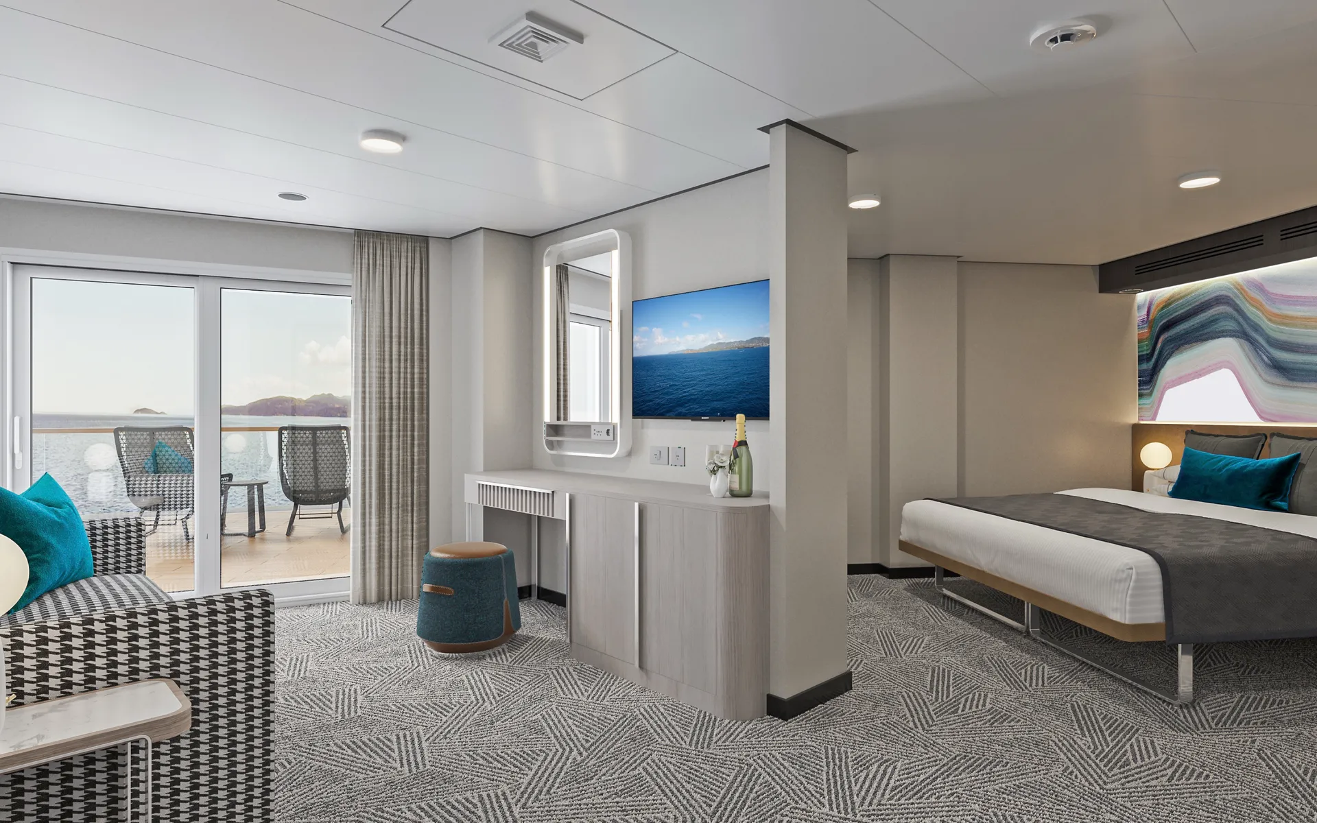 Aft-Facing Suite With Large Balcony 1