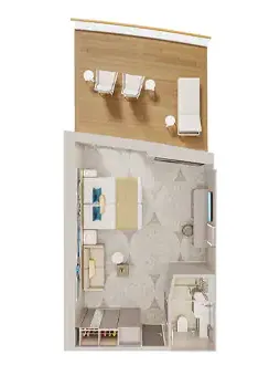 Forward-facing Club Balcony Suite With Large Balcony 2