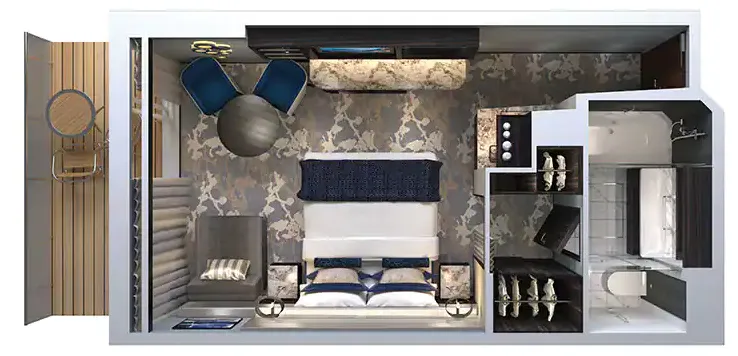 Penthouse The Haven cu balcon și curte interioară 6