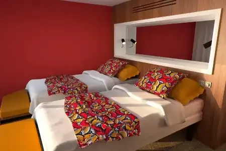 Main Deck 2 Adjustable Twin Beds with Balcony