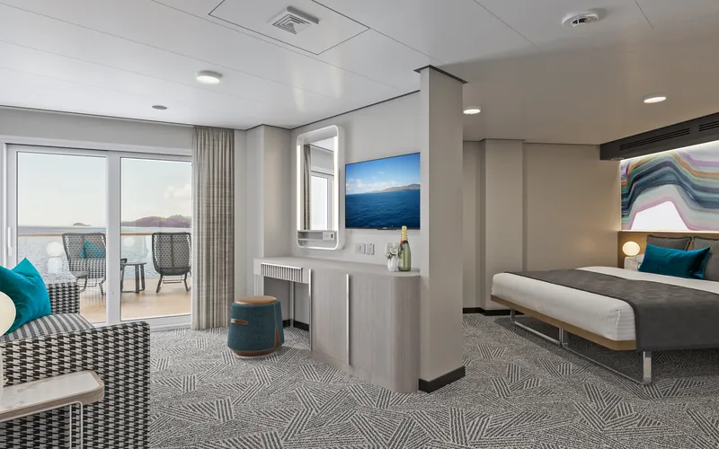 Suită cu vedere spre pupa și balcon generos 11