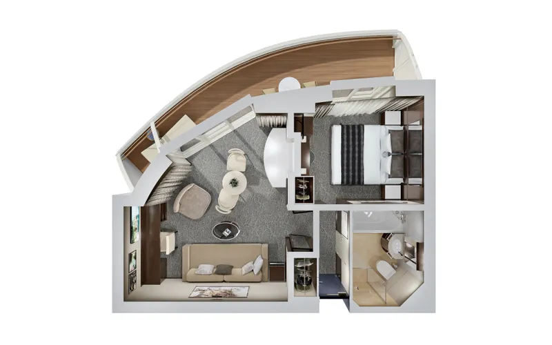 Aft-Facing Penthouse with Master Bedroom & Large Balcony 3