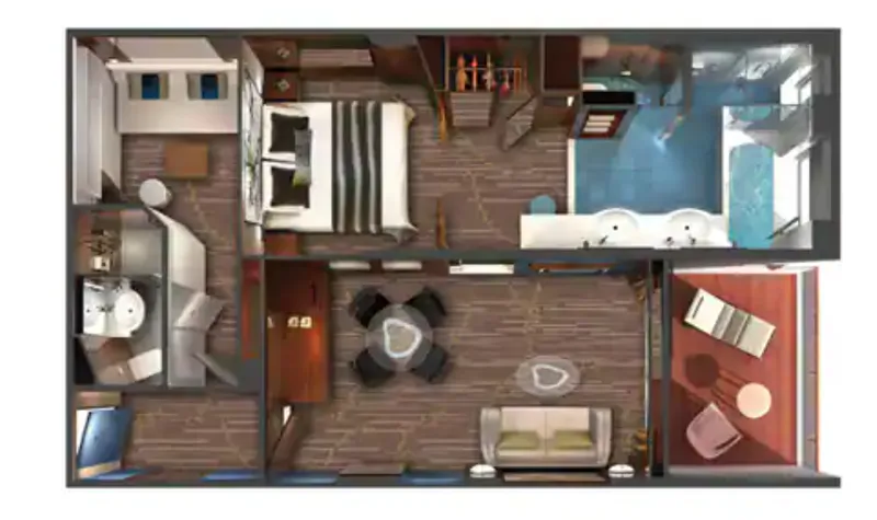 兩臥室豪華家庭套房(附陽台) 2