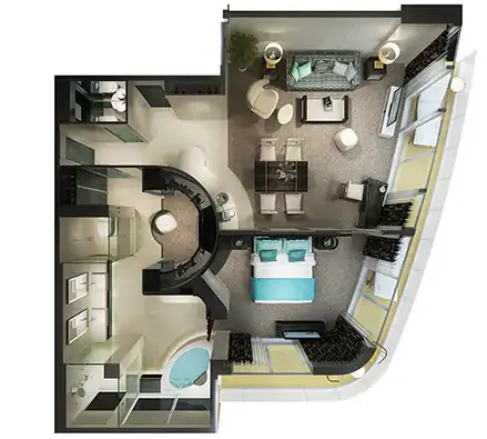 The Haven Deluxe Owner's Suite with Large Balcony 3
