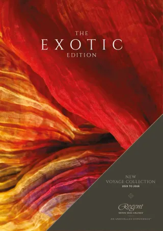 Regent Seven Seas Cruises   The Exotic Edition 2025 2026