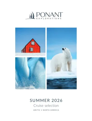Ponant Explorations Cruise Summer 2026 Cruise Selection
