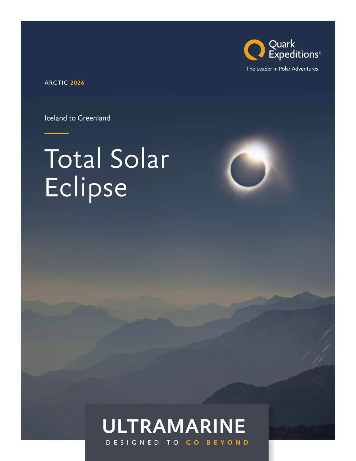 Quark Expeditions Ultramarine Total Solar Eclipse Arctic 2026