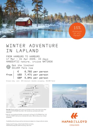 Hapag Lloyd Cruises, Winter Adventure In Lapland