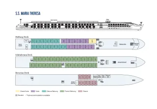Uniworld Boutique River Cruises S.S. Maria Theresa Deck Plan